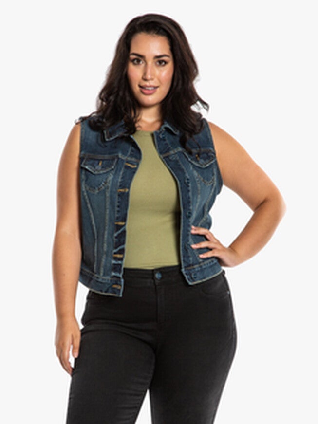 Brenda Denim Vest, , alternate image number 4