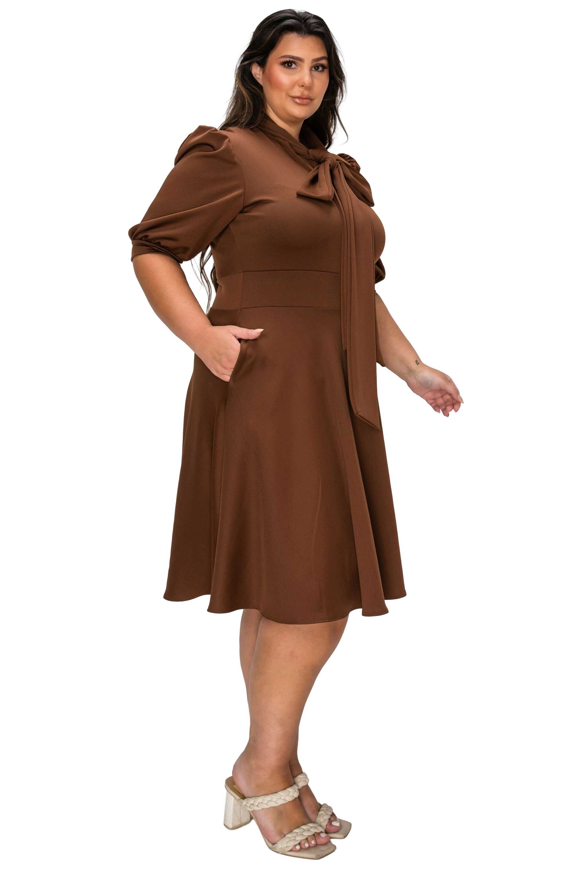 Carina Donna Pocket Dress, Brown / Brown, alternate image number 1