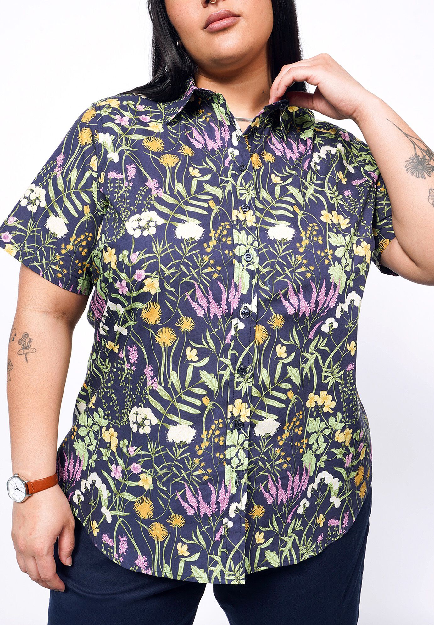 The Essential Button Up, MEADOW NAVYMULTI / Navy, hi-res image number 0