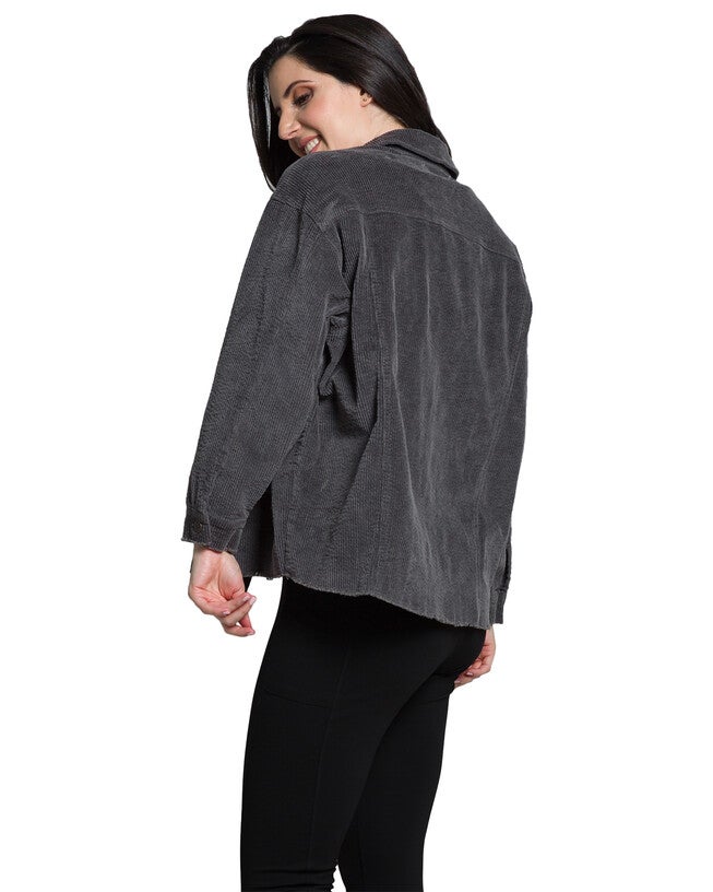 Jane Women's Corduroy Jacket, Charcoal / Charcoal Grey, alternate image number 1