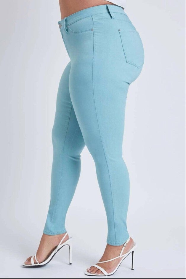 HYPER STRETCH SKINNY JEAN IN SKY BLUE, Sky Blue / Aqua, alternate image number null