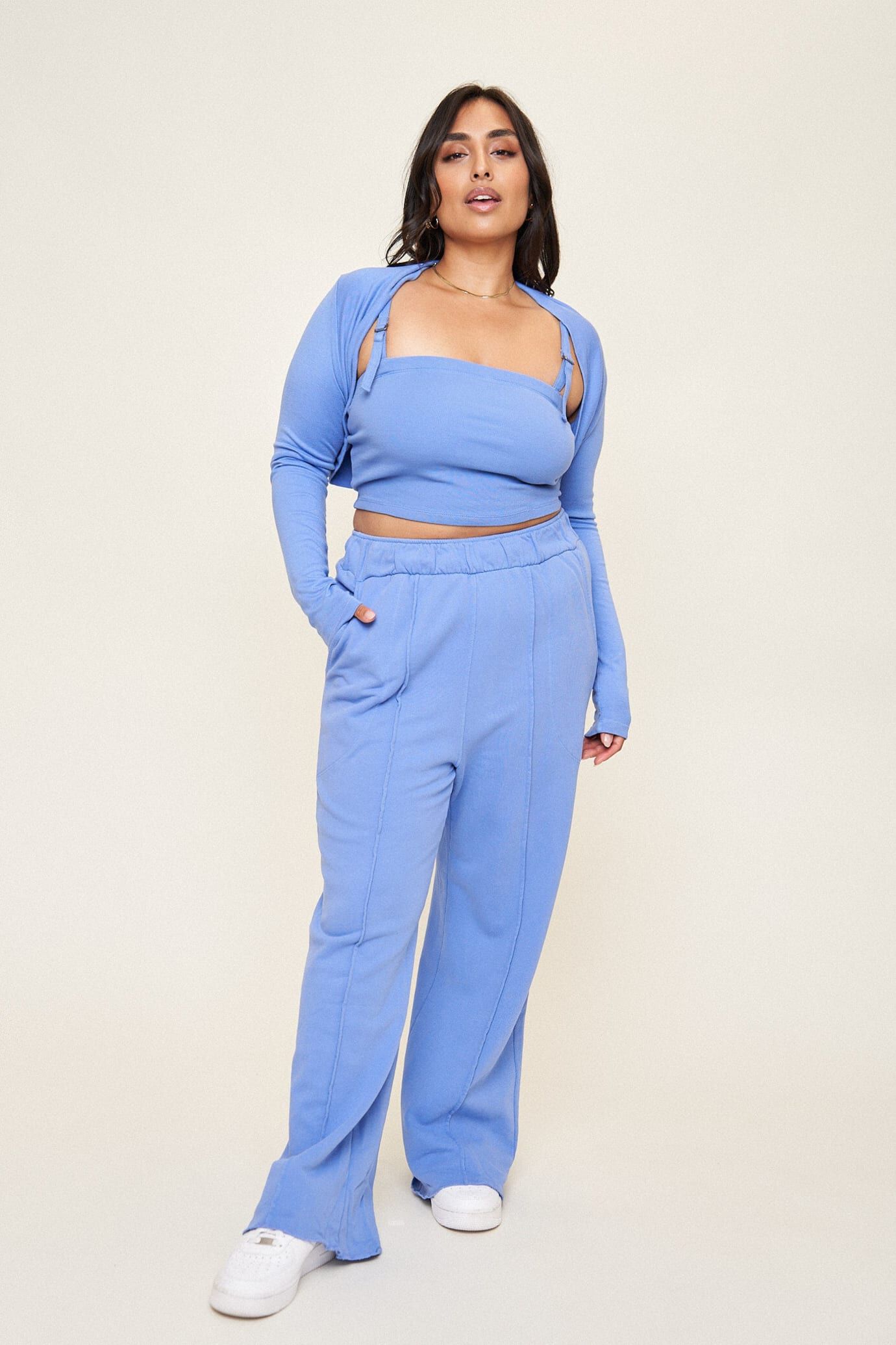 Camilla Buckle Top, Periwinkle / Periwinkle, alternate image number 2