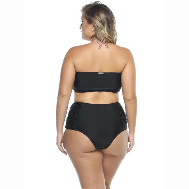 Padded Bandeau Bikini Top With Tie Detailing, , alternate image number null