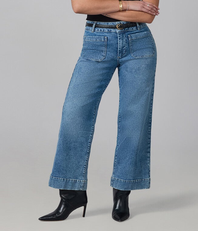 COLETTE-MDL High Rise Wide Leg Jeans, Morning Day Light / Dusty Blue, hi-res image number 0