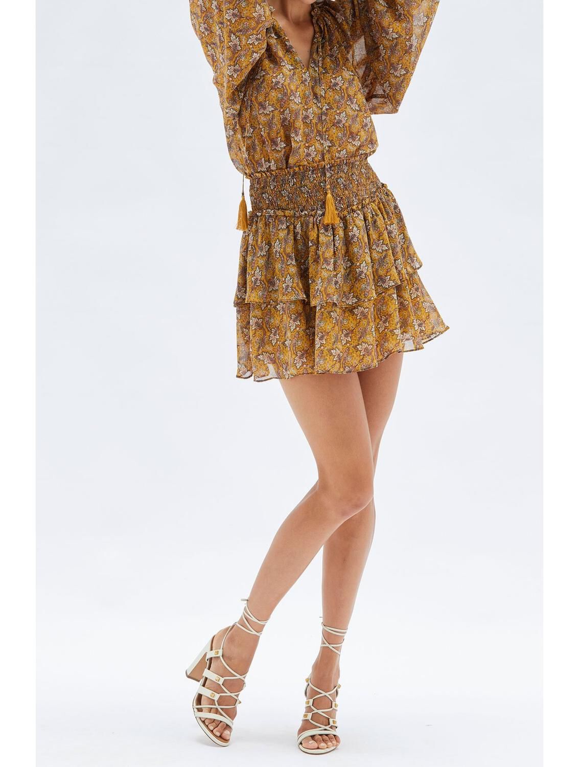 TARSUS MINI SKIRT IN MULTI, Multi / Brown, hi-res image number 0