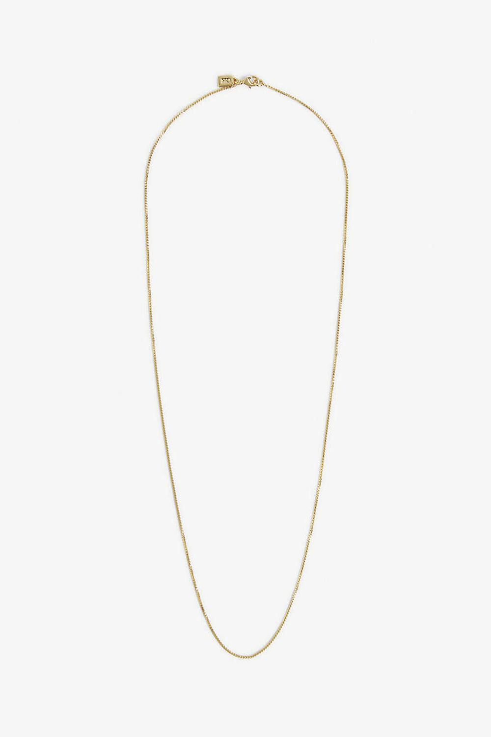 BOX CHAIN NECKLACE IN GOLD, Gold / Gold, hi-res image number 0
