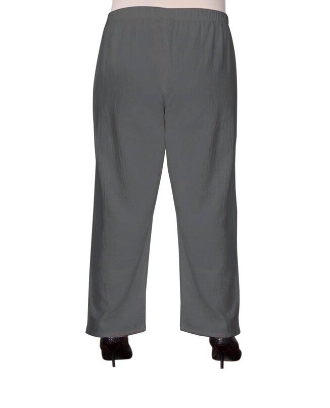 WIDE LEG CRINKLE COTTON PANTS, Gray / Warm Grey, alternate image number null