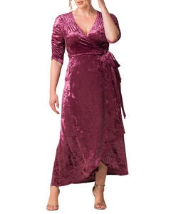 Cara Velvet Wrap Dress
