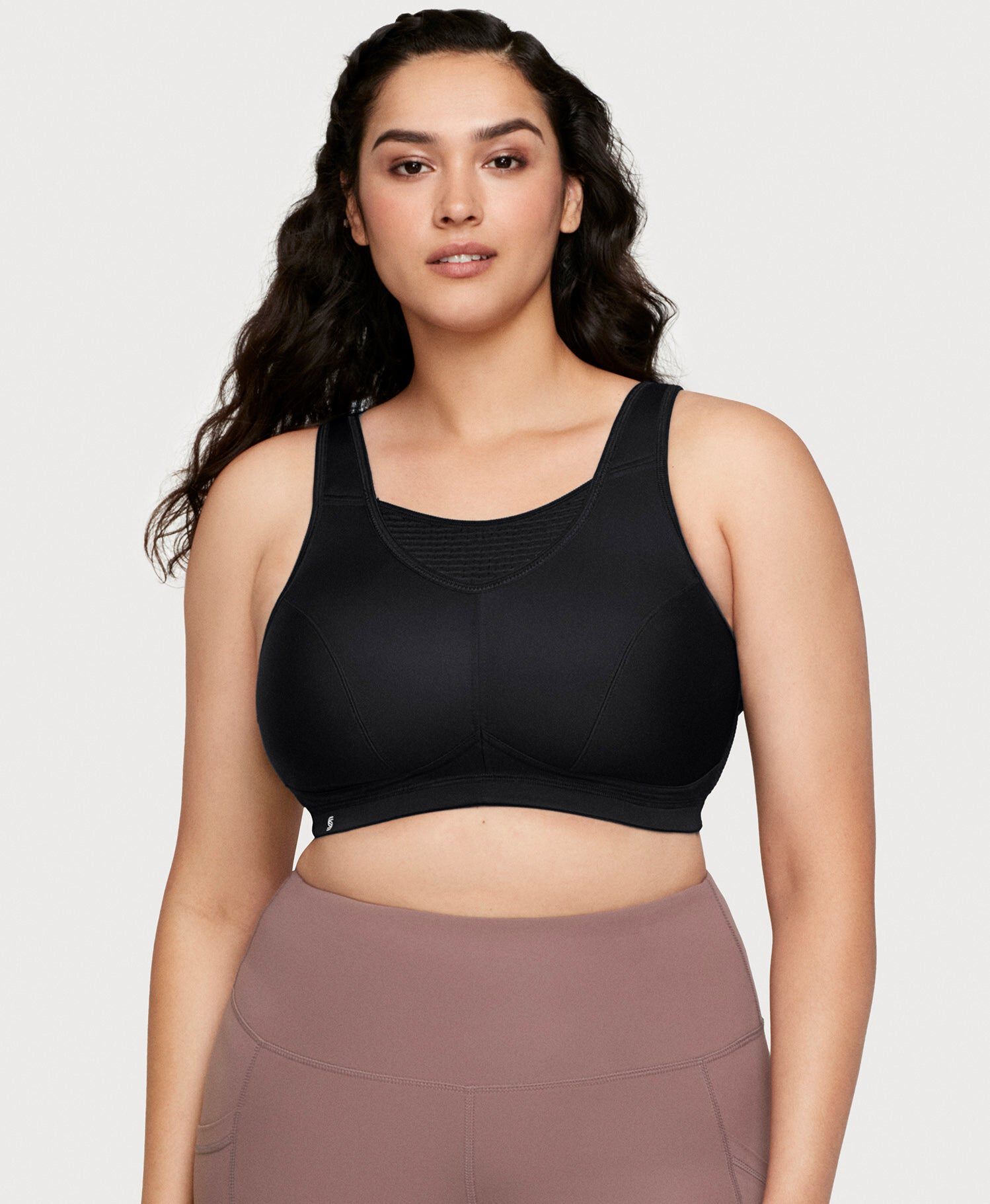 No-Bounce Camisole Elite Sports Bra, Black / Black, alternate image number 1