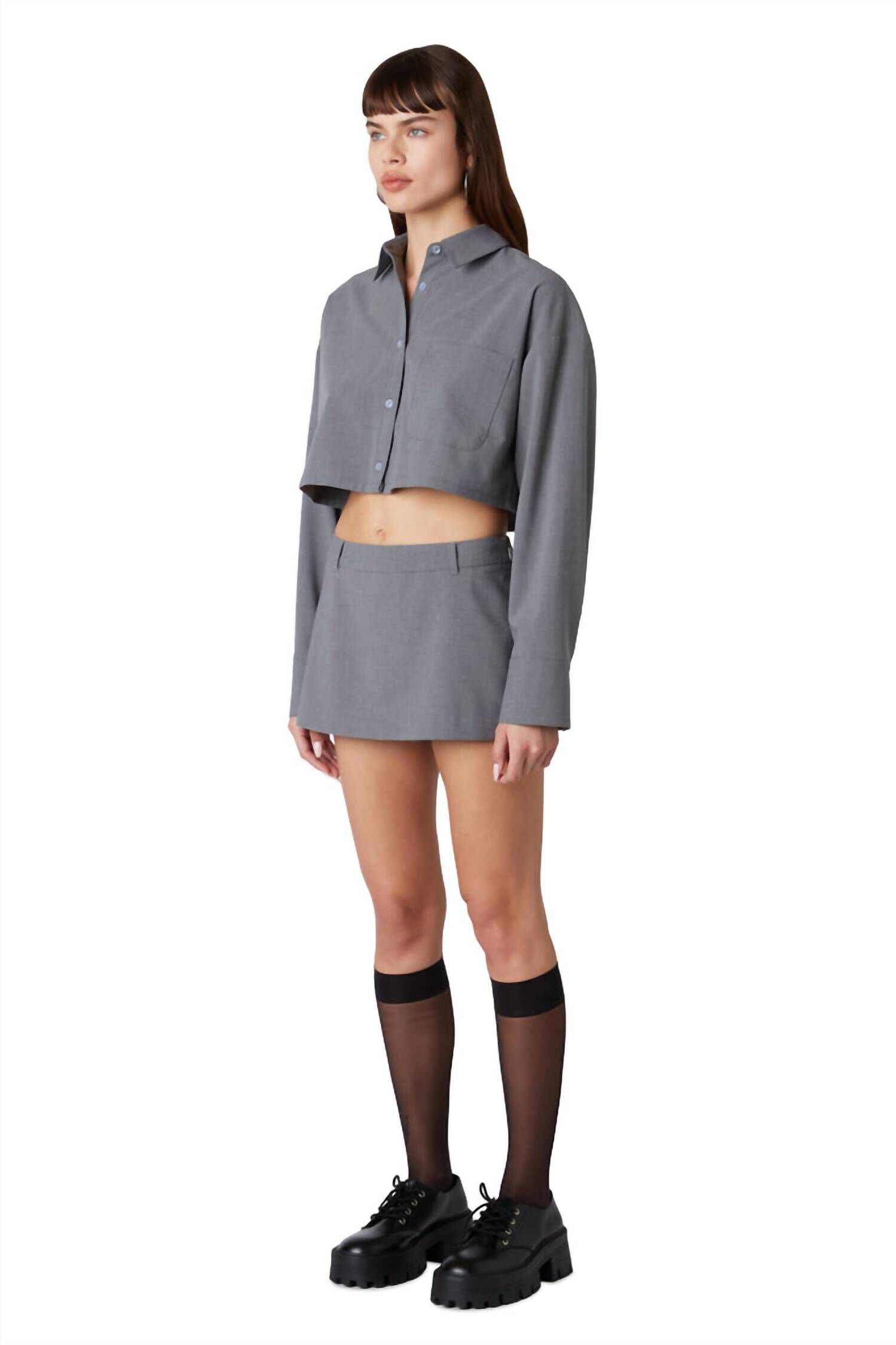 Ariel Skort In Charcoal, , alternate image number 3