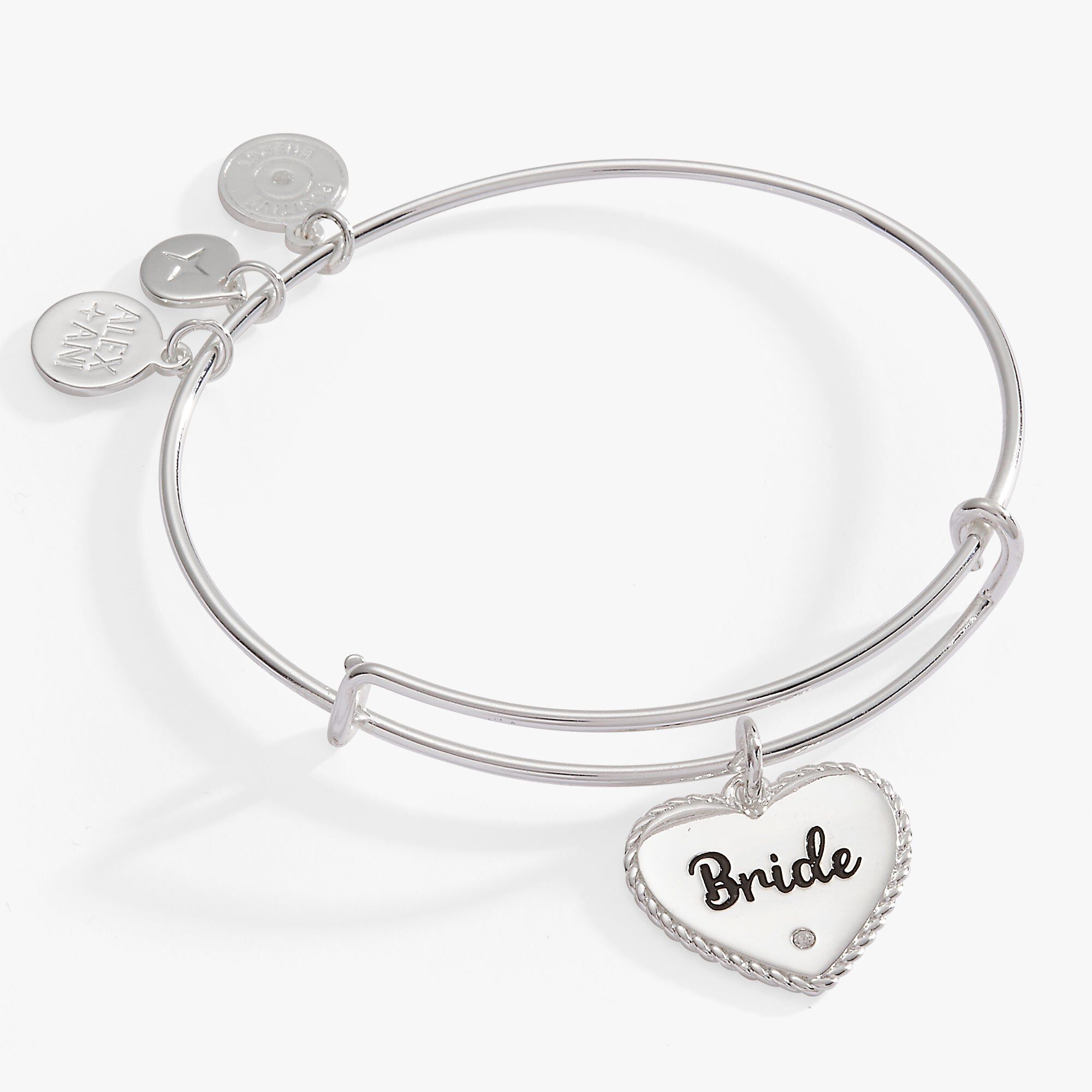 Bride Heart Bangle, Silver / Silver, hi-res image number 0