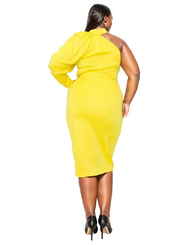 GIGI DRESS, Yellow / Yellow, alternate image number 1