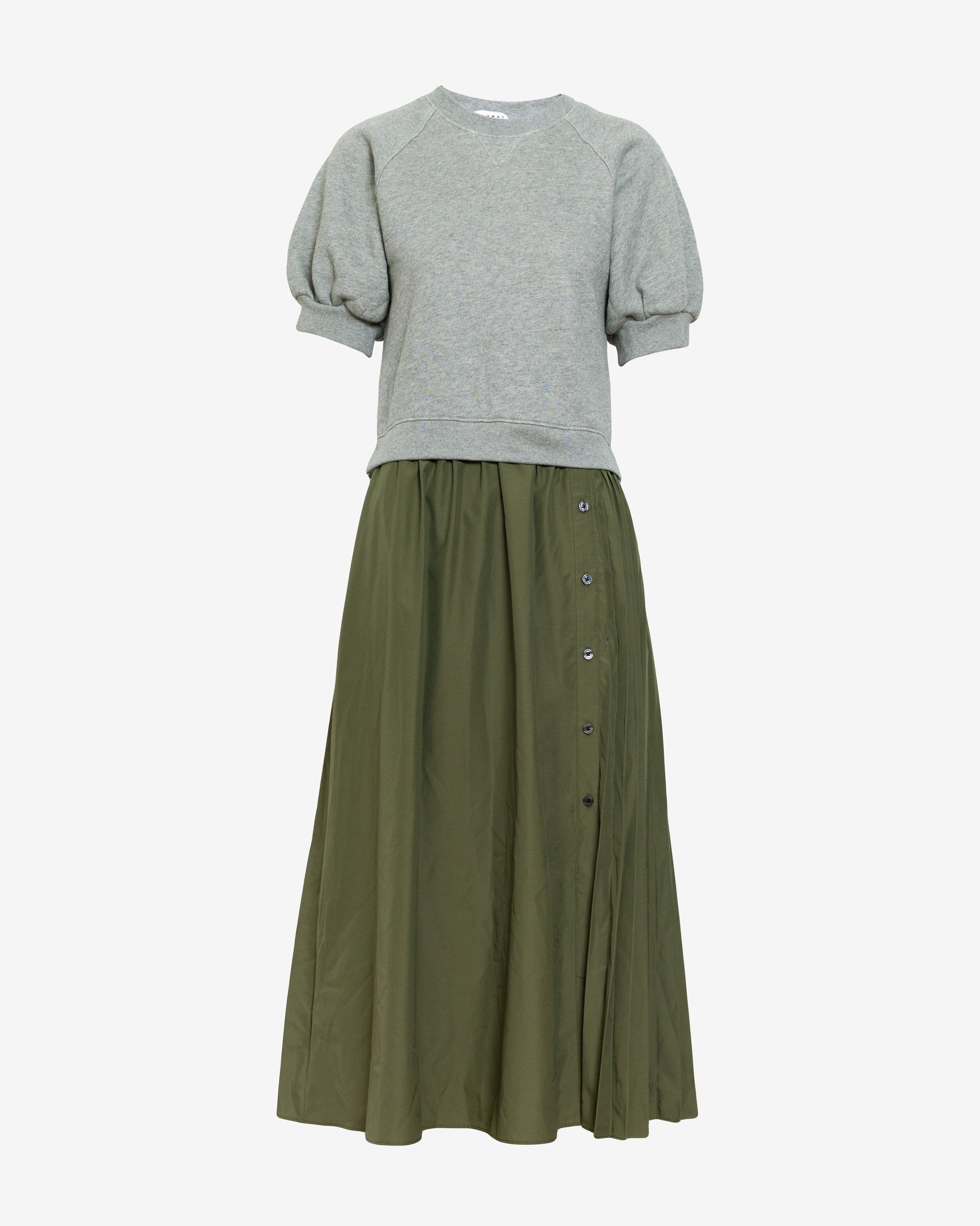 Shayna Dress, Heather GrayArmy / Olive Green, alternate image number 1