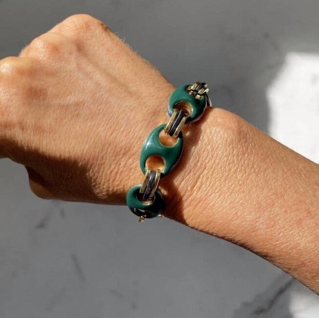 AMHERST REVERSIBLE BRACELET IN NAVY/FOREST GREEN, NavyForest Green / Navy, alternate image number null