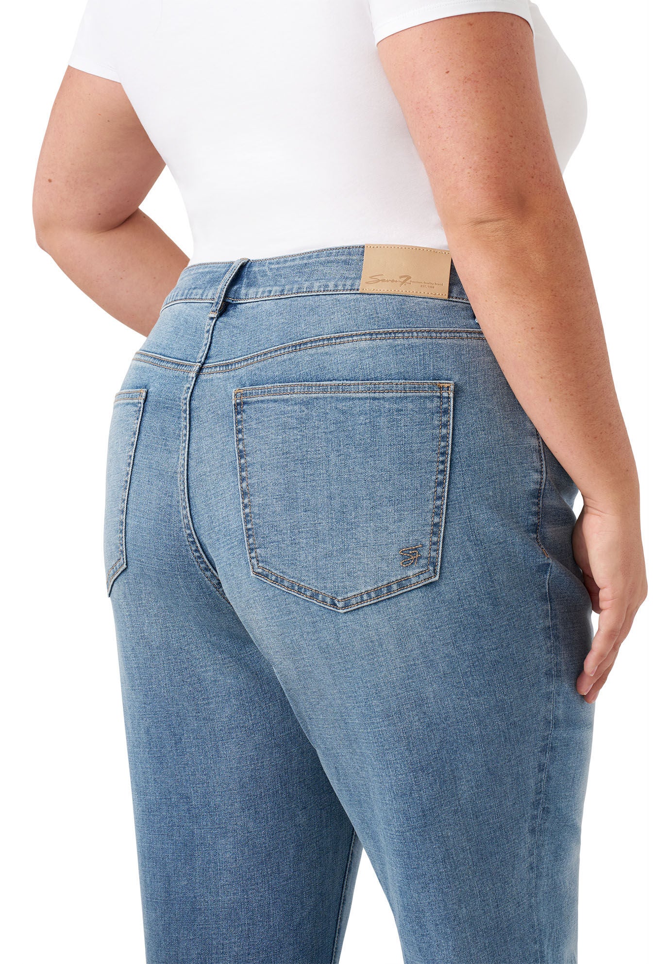 Vintage Straight Ankle Jean, Desert Dust Frayed Hem / Light Wash, alternate image number 2