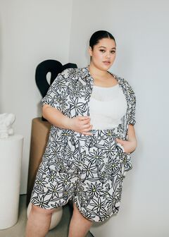 Printed Belted Trouser Short
