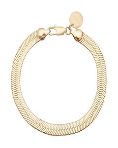 7mm Viper Chain Bracelet 6.5" Gold