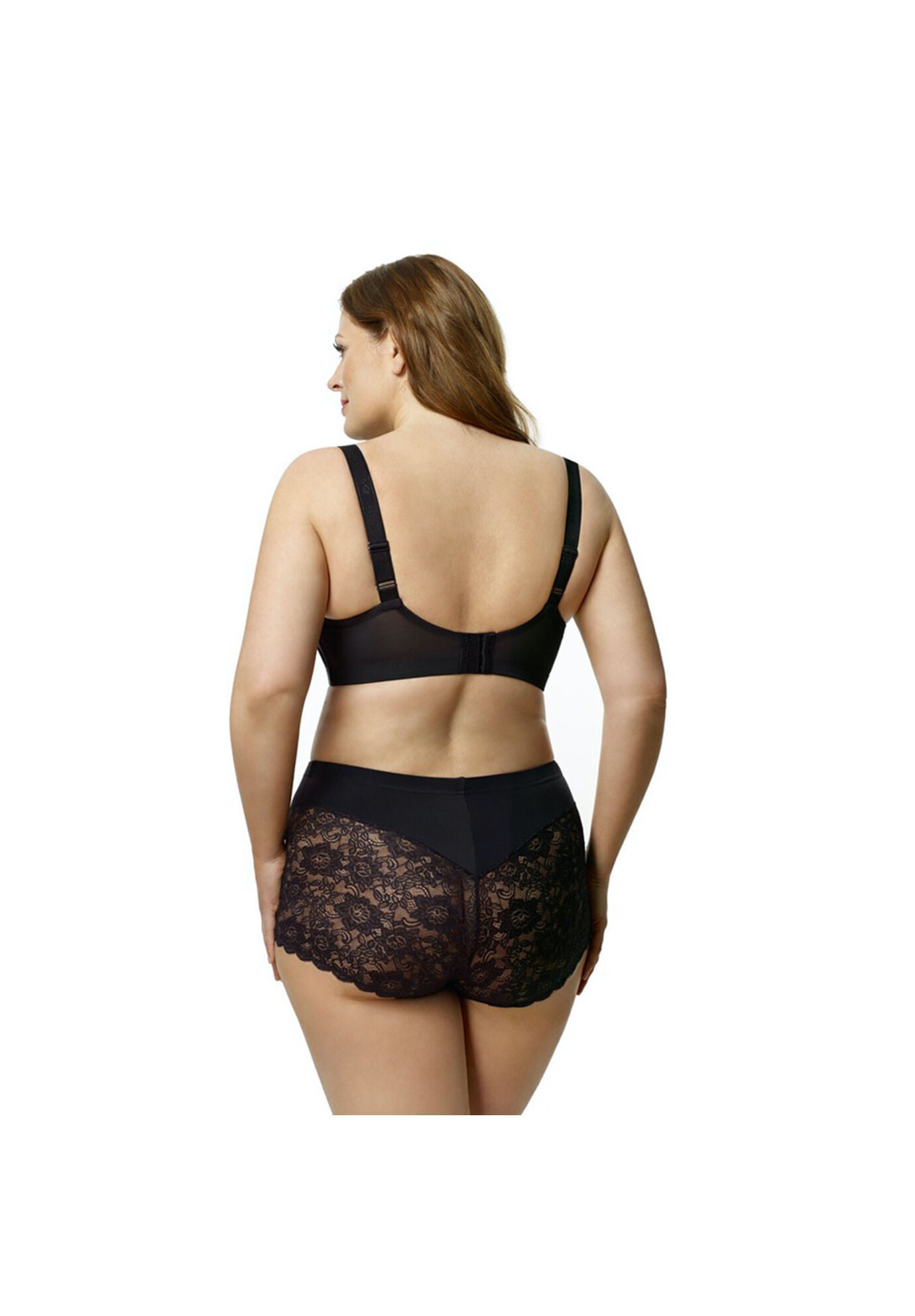 Stretch Lace Softcup Bra, Black / Black, alternate image number 1