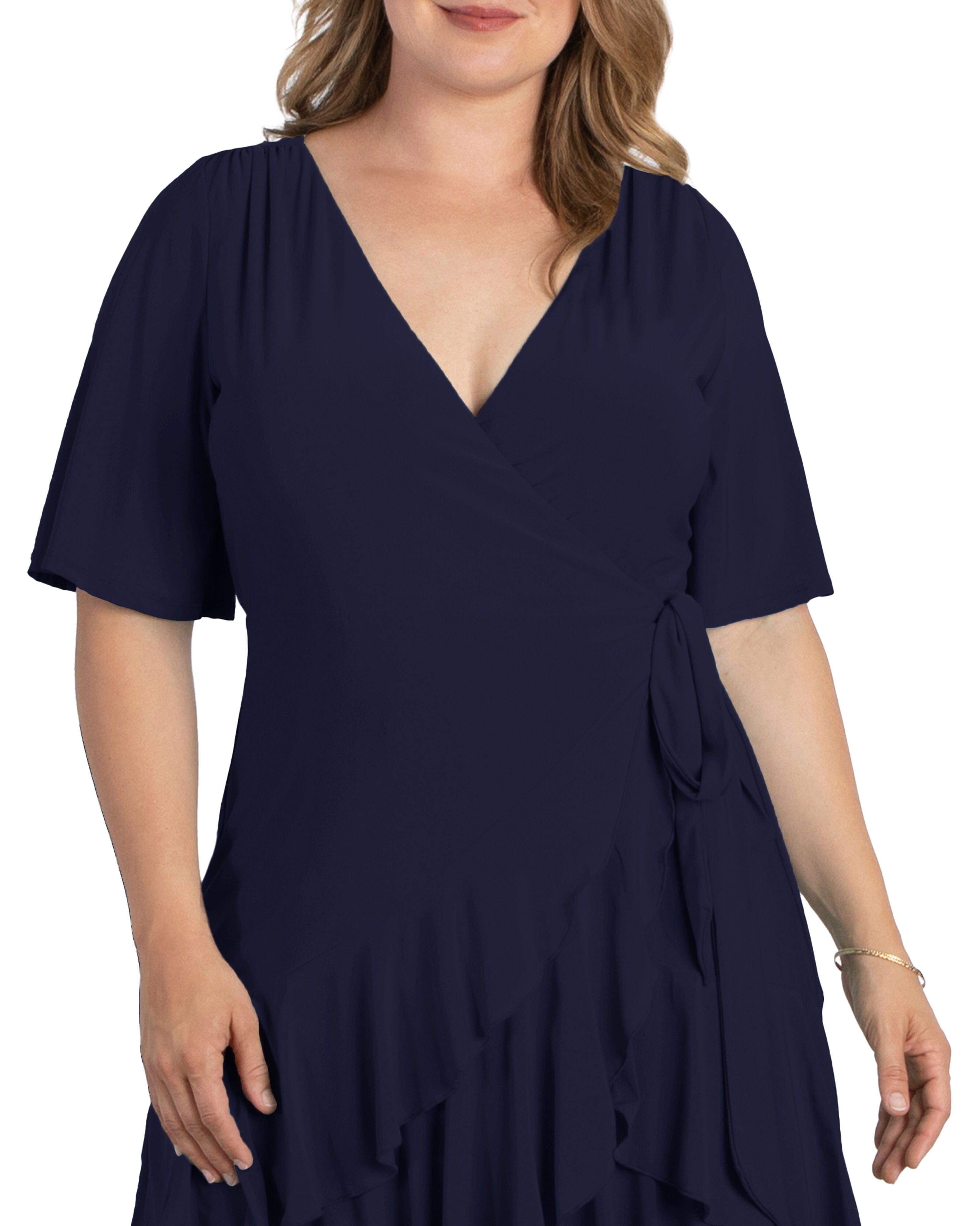 Miranda Wrap Dress, NOUVEAU NAVY / Navy, alternate image number 3