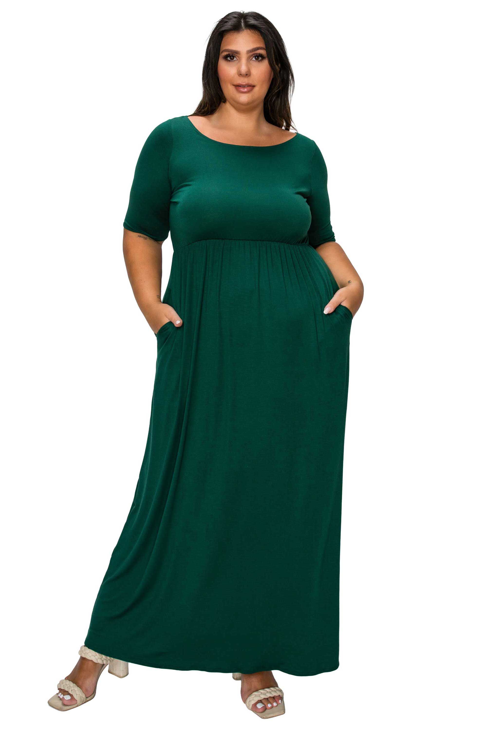 Eva Pocket Maxi Dress, Hunter / Hunter Green, hi-res image number 0