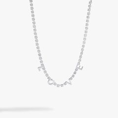 "Love" Crystal Tennis Necklace