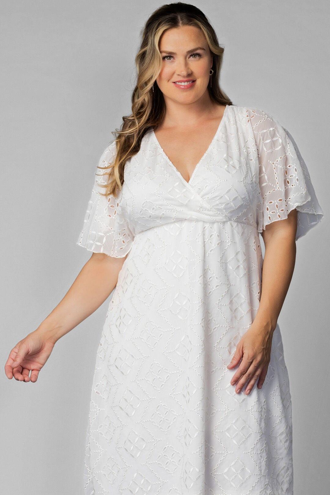 Heavenly Cocktail Dress, Ivory Eyelet / White, alternate image number 2