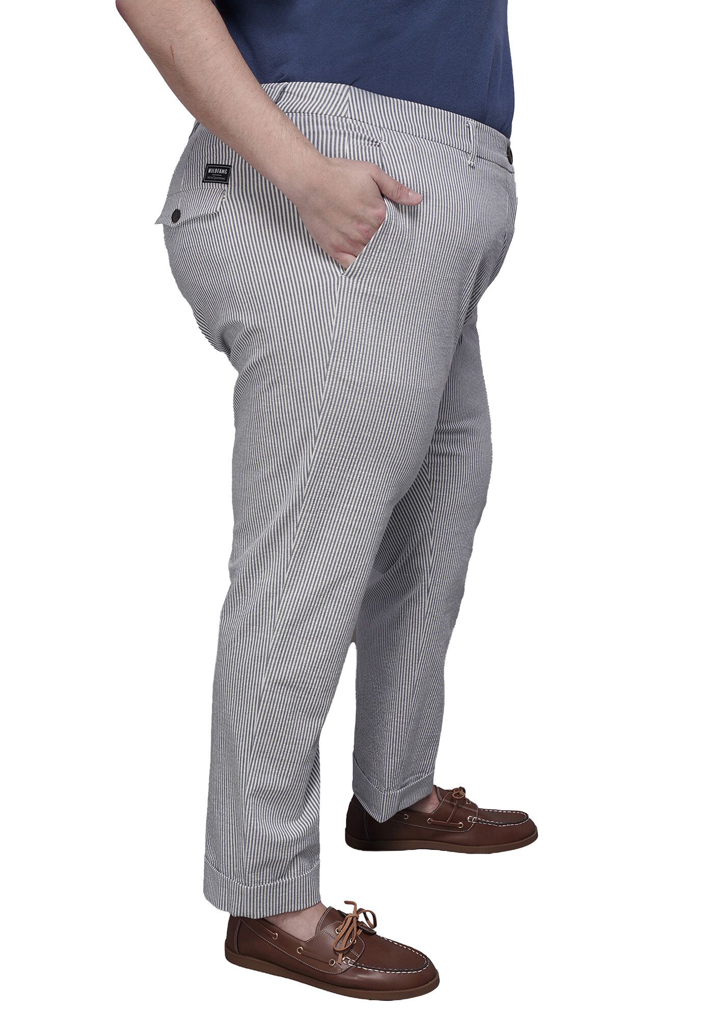 The Empower Seersucker Trouser, NAVYWHITE / Navy, alternate image number 2