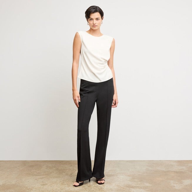 Hart Flare Trouser - Butter Ponte, Black / Black, alternate image number 3