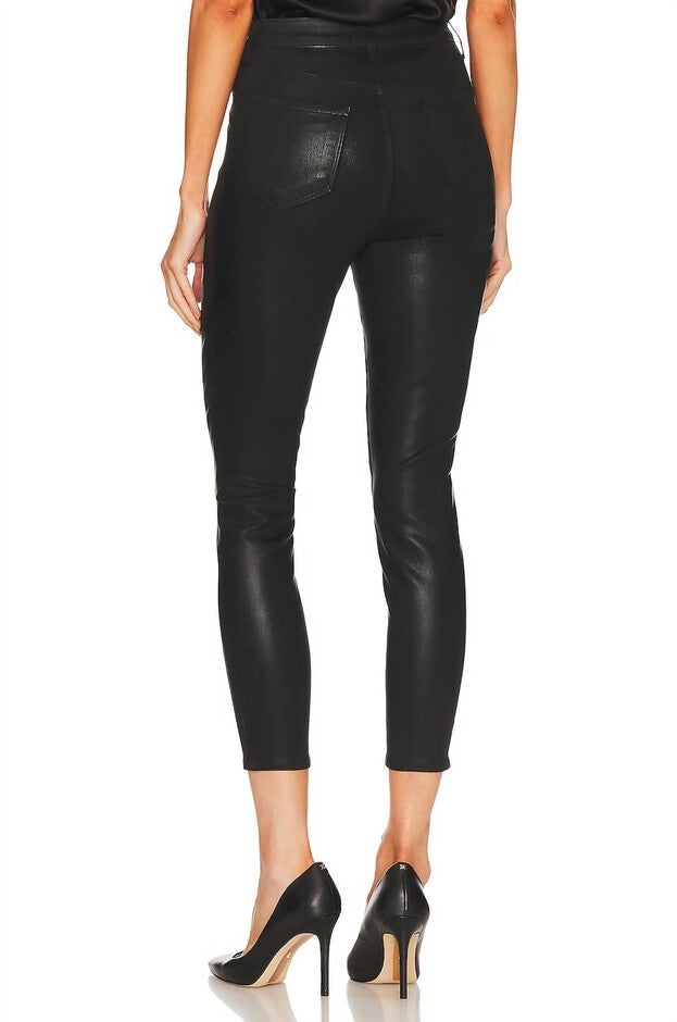 AKIRA ULTRA HIGH RISE SKINNY JEAN IN NOIR COATED, Noir Coated / Black, alternate image number null