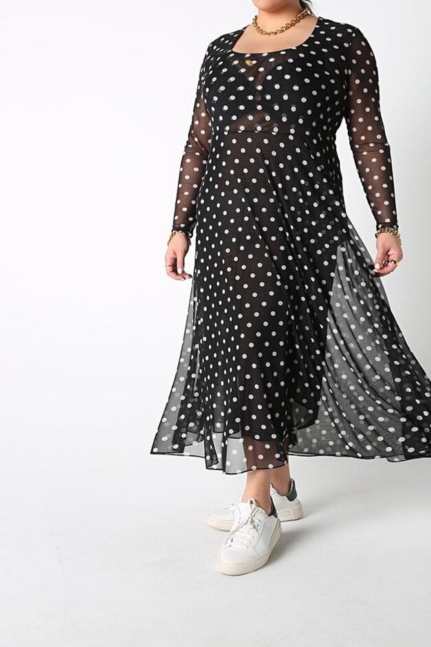 Mesh Midi Dress, , alternate image number null