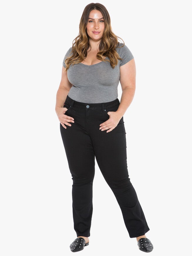 Mia Straight Leg, SOLID BLACK / Black, hi-res image number 0