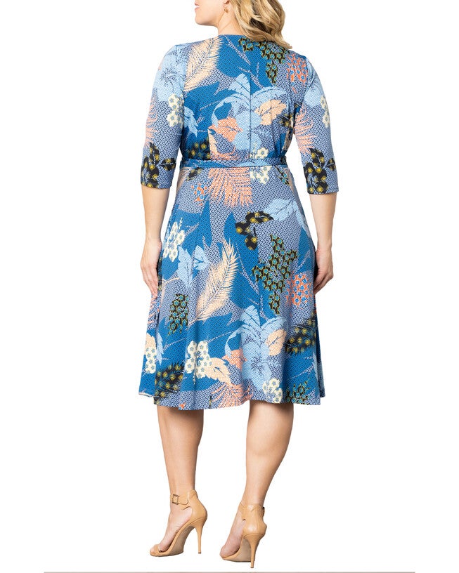 Essential Wrap Dress, BLUE BOTANICALS / Cornflower Blue, alternate image number 2