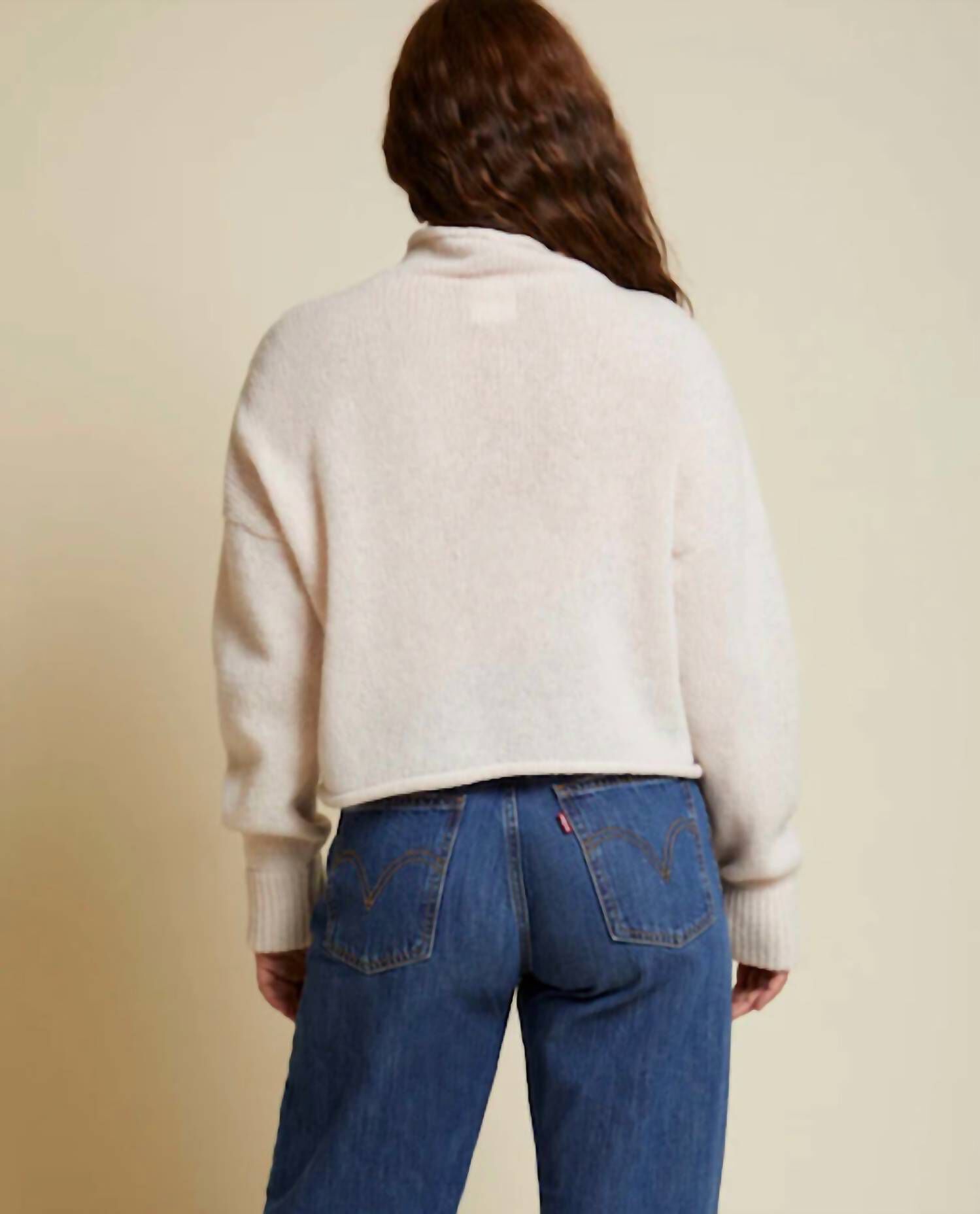 GALEN ROLL NECK SWEATER IN BABY'S BREATH, , alternate image number 7