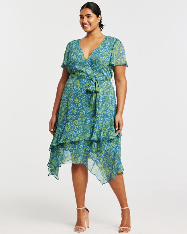Beverley Floral Faux-Wrap Dress, , alternate image number 6