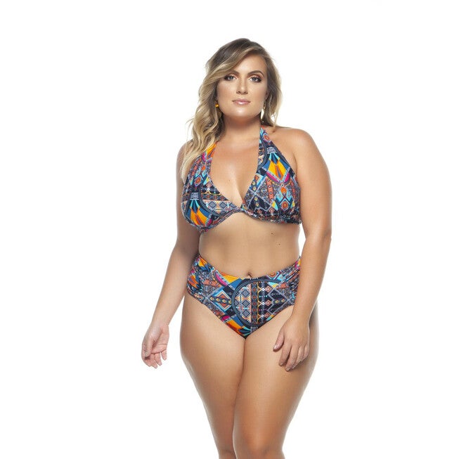Non Padded Top With Wire, Multicolor / Navy, hi-res image number null