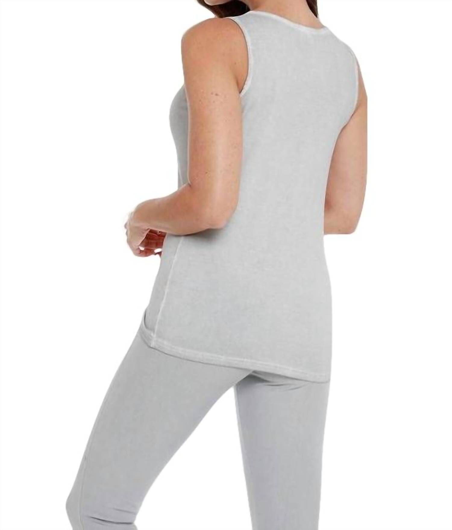 BRA-FRIENDLY TANK TOP IN LIGHT GRAY, , alternate image number 3