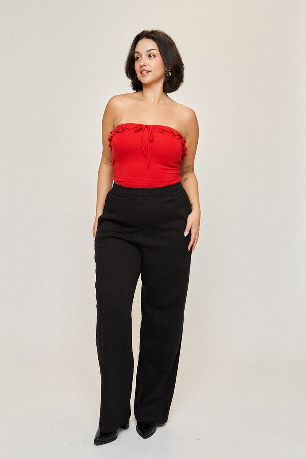 Maya Cotton Tencel Ease Pant, Black / Black, hi-res image number 0