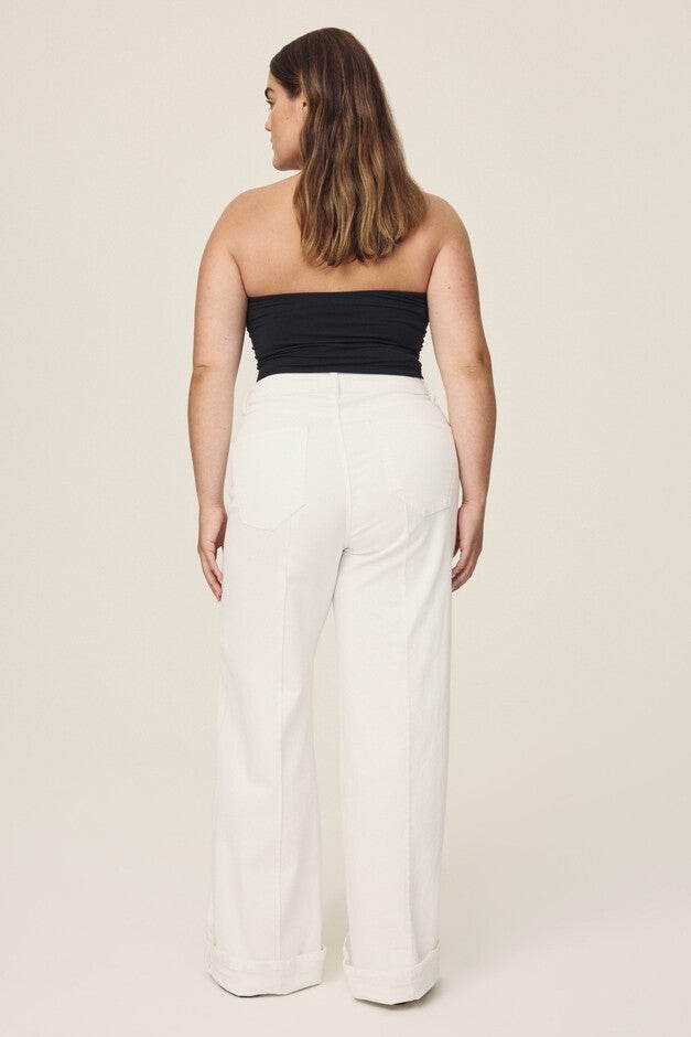 NCE PLUS - WIDE LEG JEANS | OPTIC CUFF, OPTIC CUFF / White, alternate image number 3