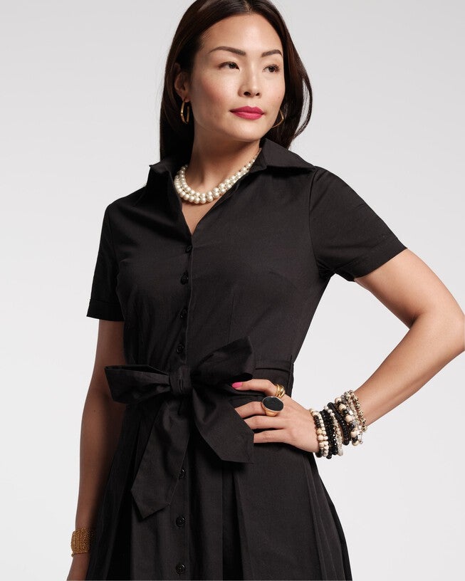 Bella Dress, Black / Black, alternate image number 2