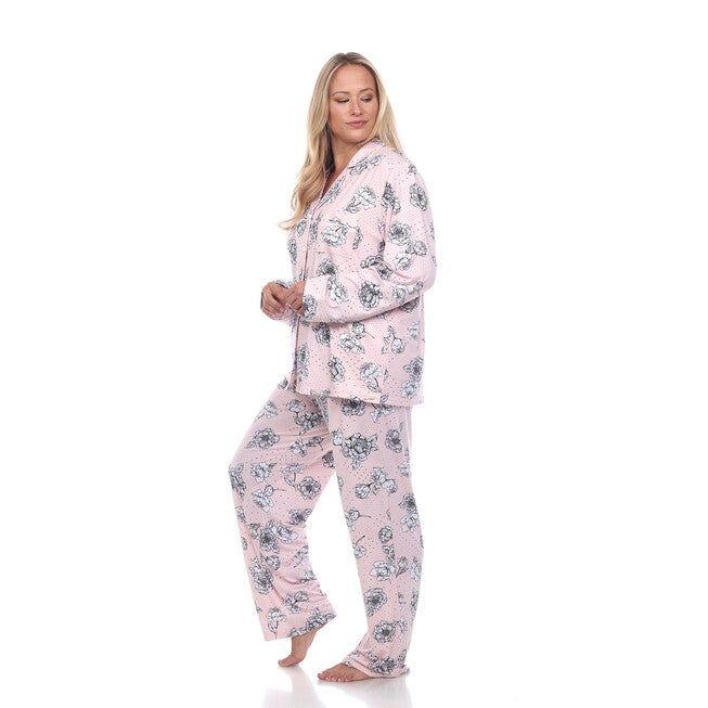 Long Sleeve Floral Pajama Set, , alternate image number 7