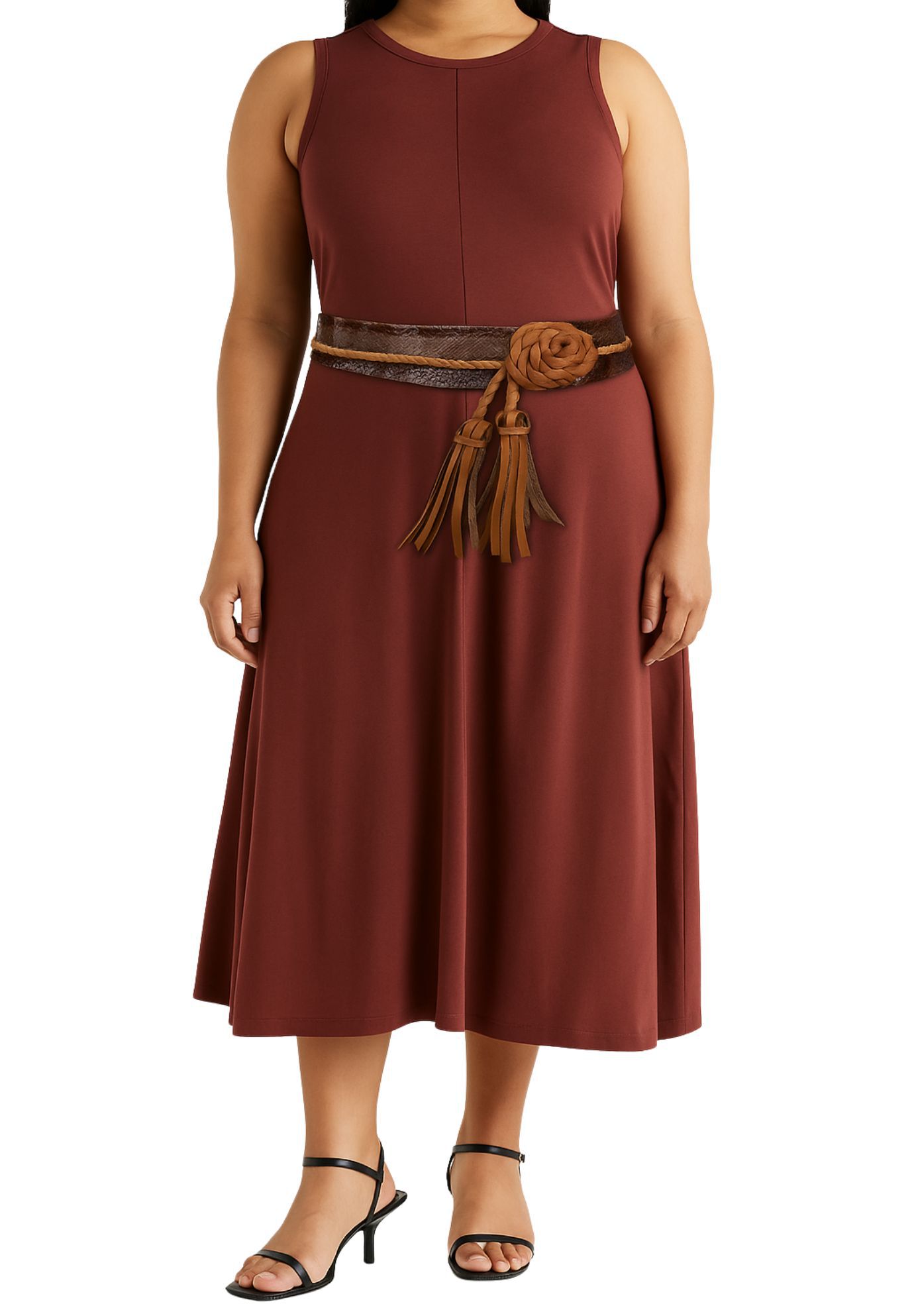 Lucky Wrap Belt, Papaya Python / Terracotta, alternate image number 1