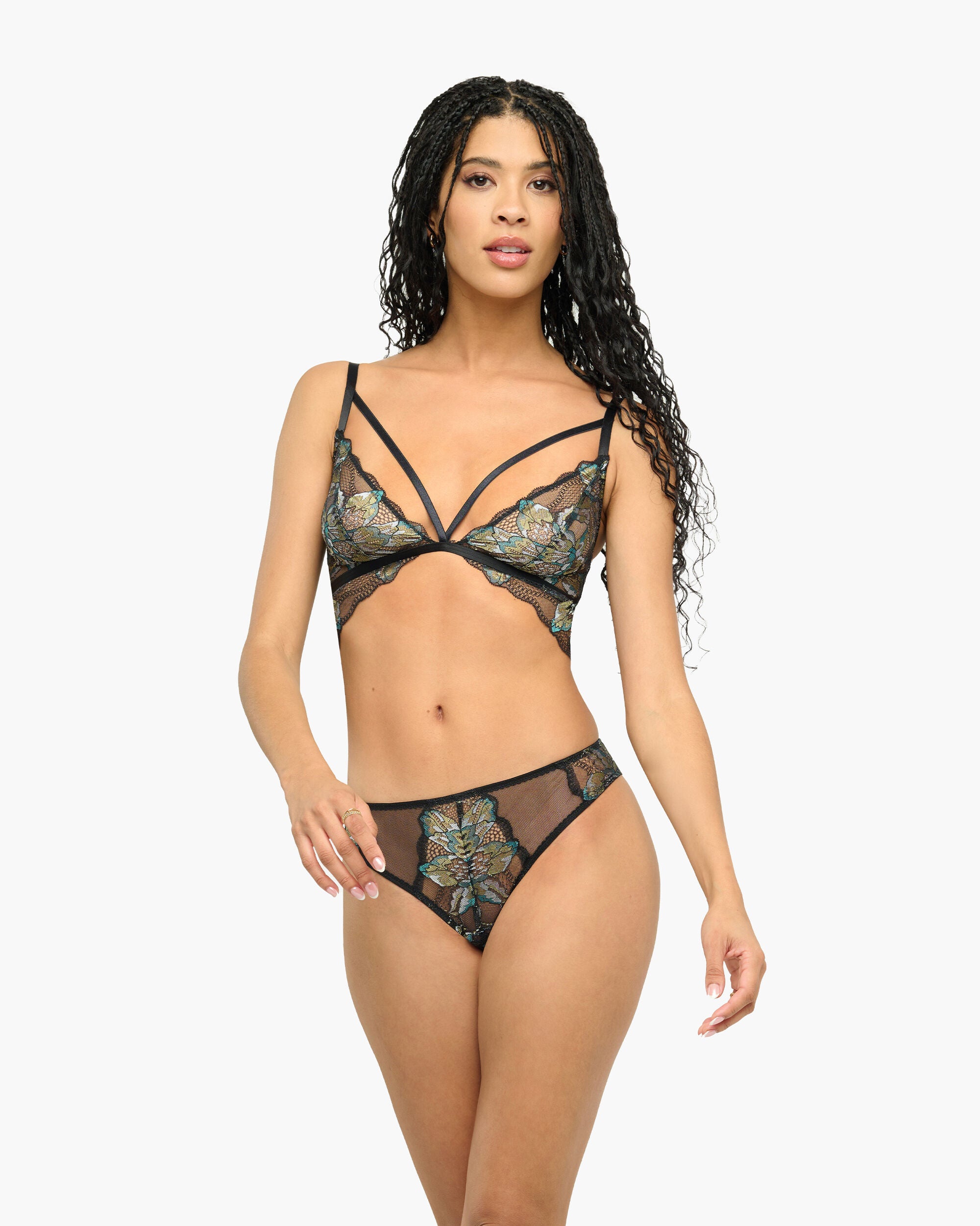 Paradiso Triangle Bralette, BlackCappero / Black, hi-res image number 0
