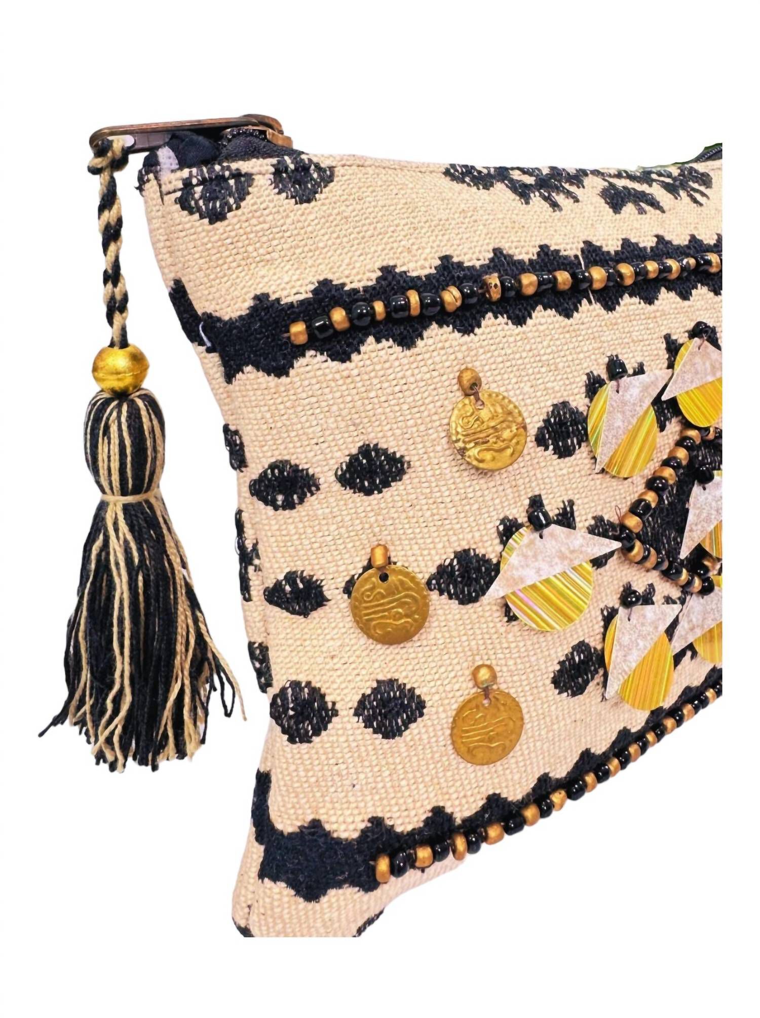 Boho Chic Cosmetic Bag, Tan / Tan, alternate image number 1
