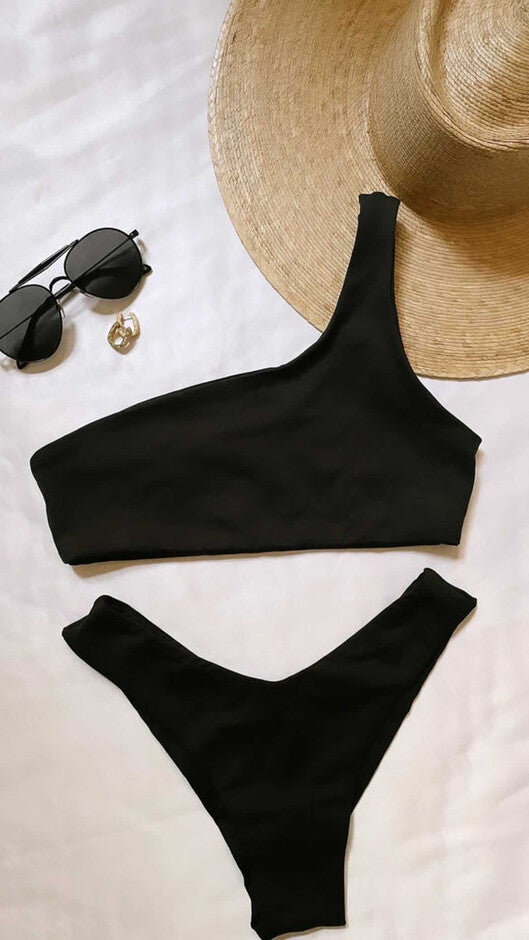 Midnight Soiree Black One Shoulder Top, , alternate image number 5