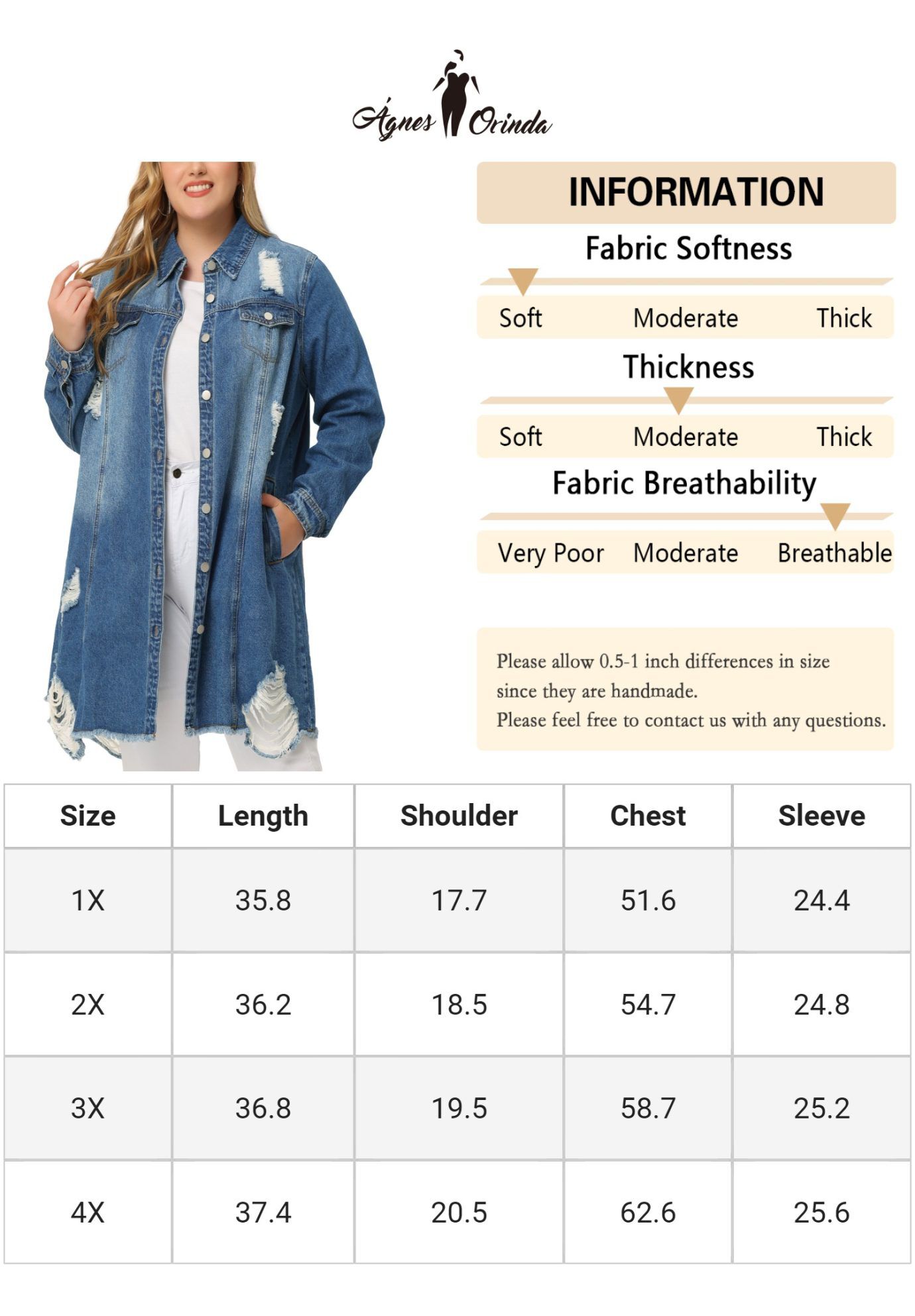 CLASSIC DISTRESSED FRAY HEM TRUCKER DENIM JACKET, Dark Blue / Navy, alternate image number 4