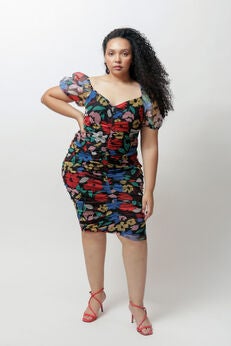 Plus Size Ruched Bodycon Dress