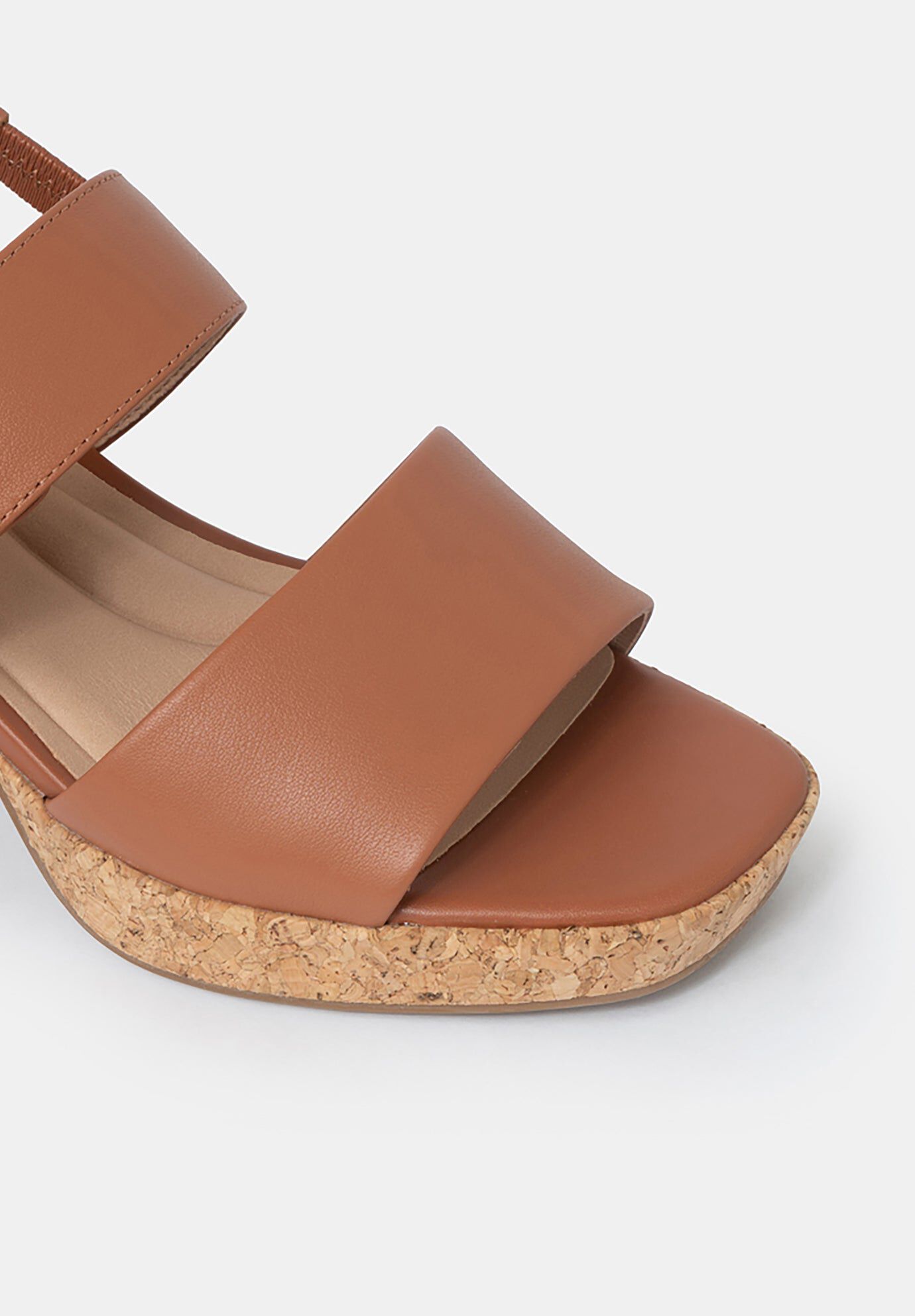 Monroe Two-Strap Platform Sandals, Cognac / Burnt Orange, alternate image number 2