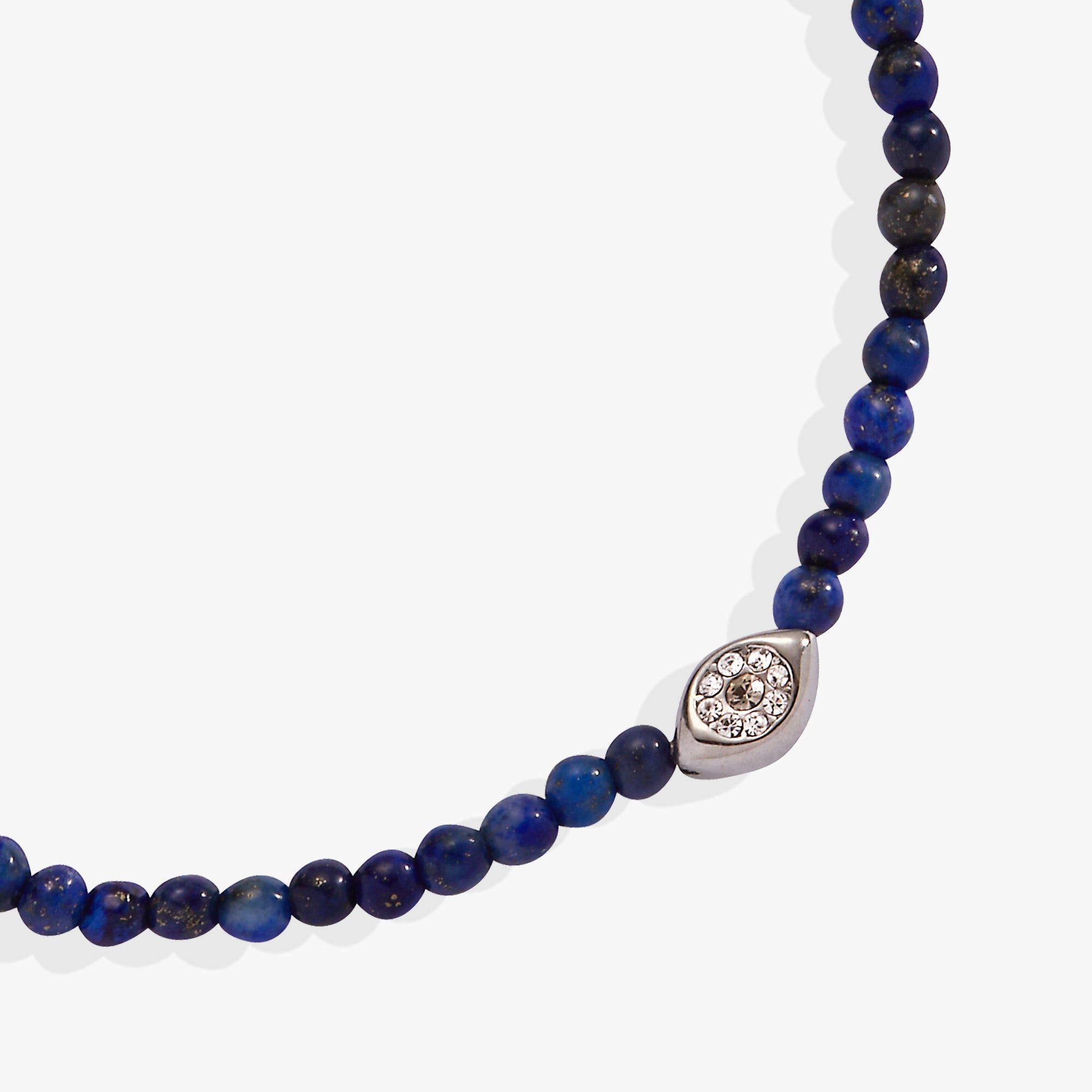 Evil Eye Lapis Mini Stretch Bracelet, Lapis / Navy, alternate image number 1