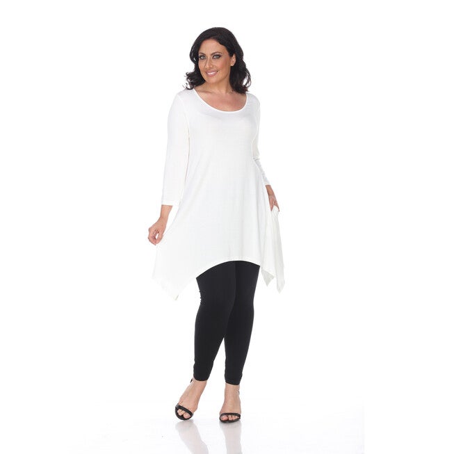 Makayla Tunic Top, White / White, alternate image number 2