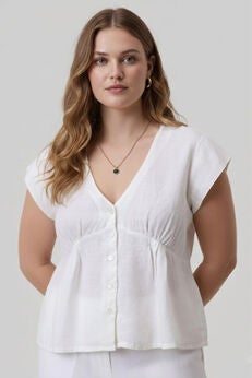 Deep V-neck short top